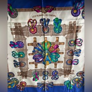 Hermes 'Les Rubans du Cheval' Silk Scarf